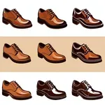 brown round-toe work shoes image